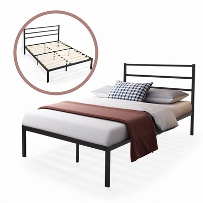 OEM কাঠের ধাতু আসবাবপত্র slats লোহা বিছানা ফ্রেম রানী আকার